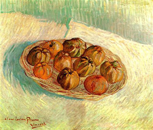 ゴッホ　「Still Life with Basket of Apples (to Lucien Pissarro) 」