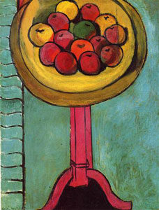 マティス　「Apples on a Table, Green Background」