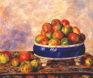 ルノアール　「Apples in a dish」